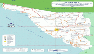 Karte (Kartografie)-Sonora (Bundesstaat)-Map-of-Sonora-1999.jpg