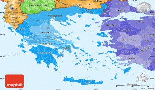 Kaart (cartografie)-West-Griekenland-political-shades-simple-map-of-greece.jpg