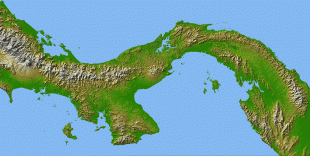 Bản đồ-Panama-Physical-map-of-Panama.jpg