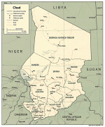 Karte (Kartografie)-Tschad-Chad-Map.gif