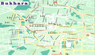 Kaart (cartografie)-Doesjanbe-bukhara_map_large.jpg