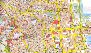 Карта (мапа)-Тунис (град)-tunis-street-map.jpg