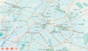 Kaart (cartografie)-Brussels Hoofdstedelijk Gewest-Map-of-Brussels.jpg