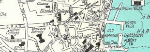 Karte (Kartografie)-Saint Peter Port-channel-isles-st-peter-port-1964-map-[2]-40283-p.jpg