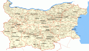Карта (мапа)-Бугарска-Bulgaria-Cities-Map.gif
