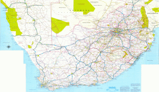 Географическая карта-Южно-Африканская Республика-South-Africa-Road-Map.jpg