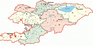 Kaart (cartografie)-Kirgizië-kyrgyzstan-map-regional.gif