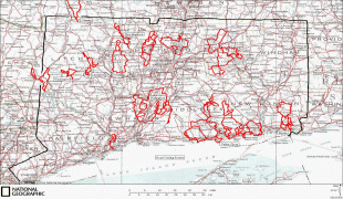 Kaart (kartograafia)-Road Town-Connecticut-Road-Cycling-Routes-Map.gif