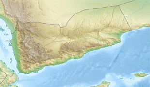Kaart (kartograafia)-Jeemen-Yemen_relief_location_map.jpg
