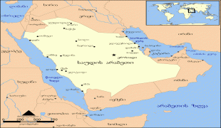 Kaart (cartografie)-Saoedi-Arabië-Ka_Saudi_Arabia_map.png
