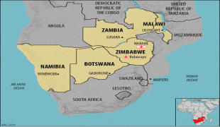 Kaart (cartografie)-Harare-harare-map-2010-03.gif