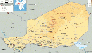 地図-ニアメ-Niger-physical-map.gif