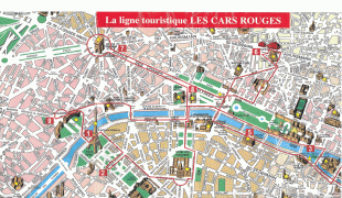 Kaart (kartograafia)-Pariis-Paris-Tourist-Map.jpg