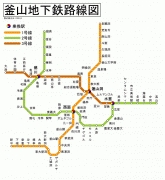 Kaart (cartografie)-Busan-Busan_subway_linemap_ja.png