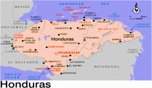 Kaart (kartograafia)-Tegucigalpa-map-hon.gif