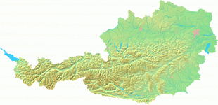 Karte (Kartografie)-Österreich-Topographic-map-of-Austria-2008.png