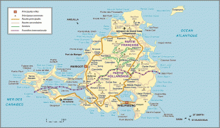 Carte géographique-Saint-Martin (Antilles françaises)-road_map_of_saint_martin_island_netherlands_antilles.jpg