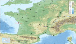 Kaart (kartograafia)-Saint-Martin-france-map-relief-big-cities-Saint-Martin-de-Re.jpg