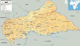 Žemėlapis-Centrinės Afrikos Respublika-Central-African-physical-ma.gif
