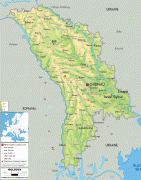 Географическая карта-Кишинёв-Moldova-Physical-Map-2.gif