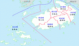 Karte (Kartografie)-Jeollanam-do-Jindo-map.png