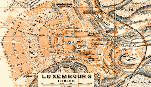 Kaart (cartografie)-Luxemburg (land)-Luxembourg.jpg