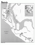 Kaart (cartografie)-Monrovia (Liberia)-monrovia.jpg