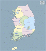 Karte (Kartografie)-Jeollanam-do-coreesud73.gif
