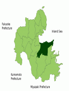 Географическая карта-Оита (префектура)-Map_Oita_en.png