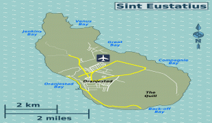 Map-Oranjestad, Aruba-Sint_Eustatius_travel_map.png