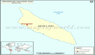 Kaart (cartografie)-Oranjestad (Aruba)-oranjestad-location-map.jpg
