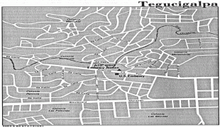 Kaart (kartograafia)-Tegucigalpa-tegucigalpa.jpg