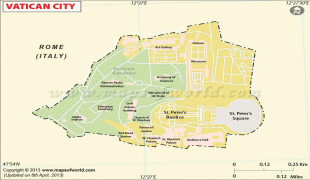 Kaart (cartografie)-Vaticaanstad-vatican-city-travel-map.jpg