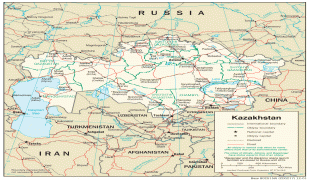 Kaart (cartografie)-Kazachstan-kazakhstan_trans-2001.jpg