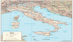 Kaart (kartograafia)-Itaalia-italy_physio-2005.jpg
