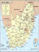 Географическая карта-Южно-Африканская Республика-detailed_political_map_of_south_africa_with_cities_airports_roads_and_railroads.jpg