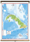 Kaart (kartograafia)-Kuuba-academia_cuba_physical_lg.jpg