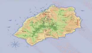 Kaart (cartografie)-Saint Helena Airport-St-Helena-Tourist-Map.jpg