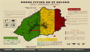 Kaart (cartografie)-Saint Helena Airport-airportdronezonesmap.gif