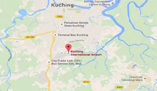 Mappa-Aeroporto Internazionale di Kuching-kuching-airport-location-map.jpg