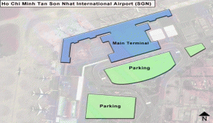 Kaart (kartograafia)-Tân Sơn Nhấti rahvusvaheline lennujaam-HoChiMinh-SGN-Overview.jpg