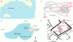 Bản đồ-Sân bay quốc tế Kosrae-Maps-of-Kosrae-and-Lelu-Island-The-ancient-city-of-Leluh-was-built-up-as-a-man-made.png