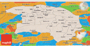 Bản đồ-Sân bay quốc tế Sadiq Abubakar III-shaded-relief-panoramic-map-of-sokoto-political-outside.jpg