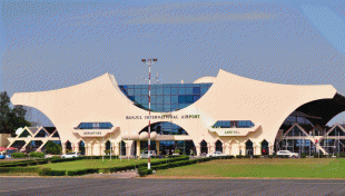 Kaart (cartografie)-Luchthaven Banjul Internationaal-banjul-airport-arrival-departure-gates.jpg