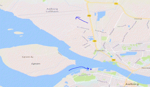 Karte (Kartografie)-Flughafen Aalborg-hfPOh.png
