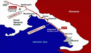 Kaart (cartografie)-Aeroporto di Trieste – Friuli Venezia Giulia-trieste_map1.jpg