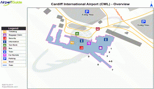 Kaart (cartografie)-Cardiff Airport-CWL_overview_map.png
