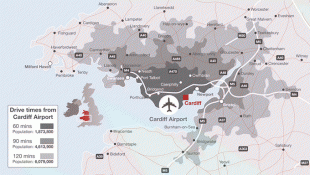 Ģeogrāfiskā karte-Cardiff Airport-cardiff-catchment-map.png