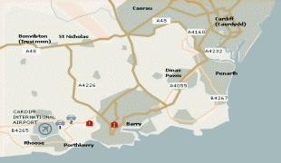 Peta-Bandar Udara Internasional Cardiff-cardiff_map.png