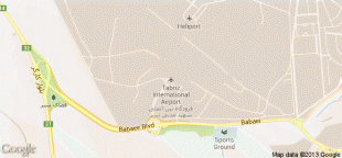 Karte (Kartografie)-Flughafen Täbris-TBZ.png